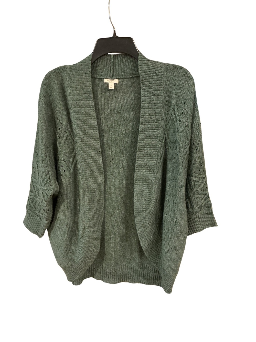 Sonoma Open-Front Knit Cardigan in Olive